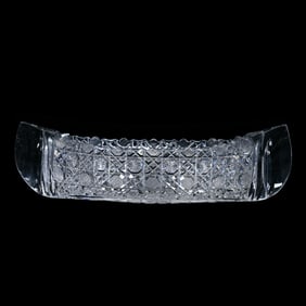 Canoe Celery Tray, American Brilliant Cut Glass, Harvard Pattern