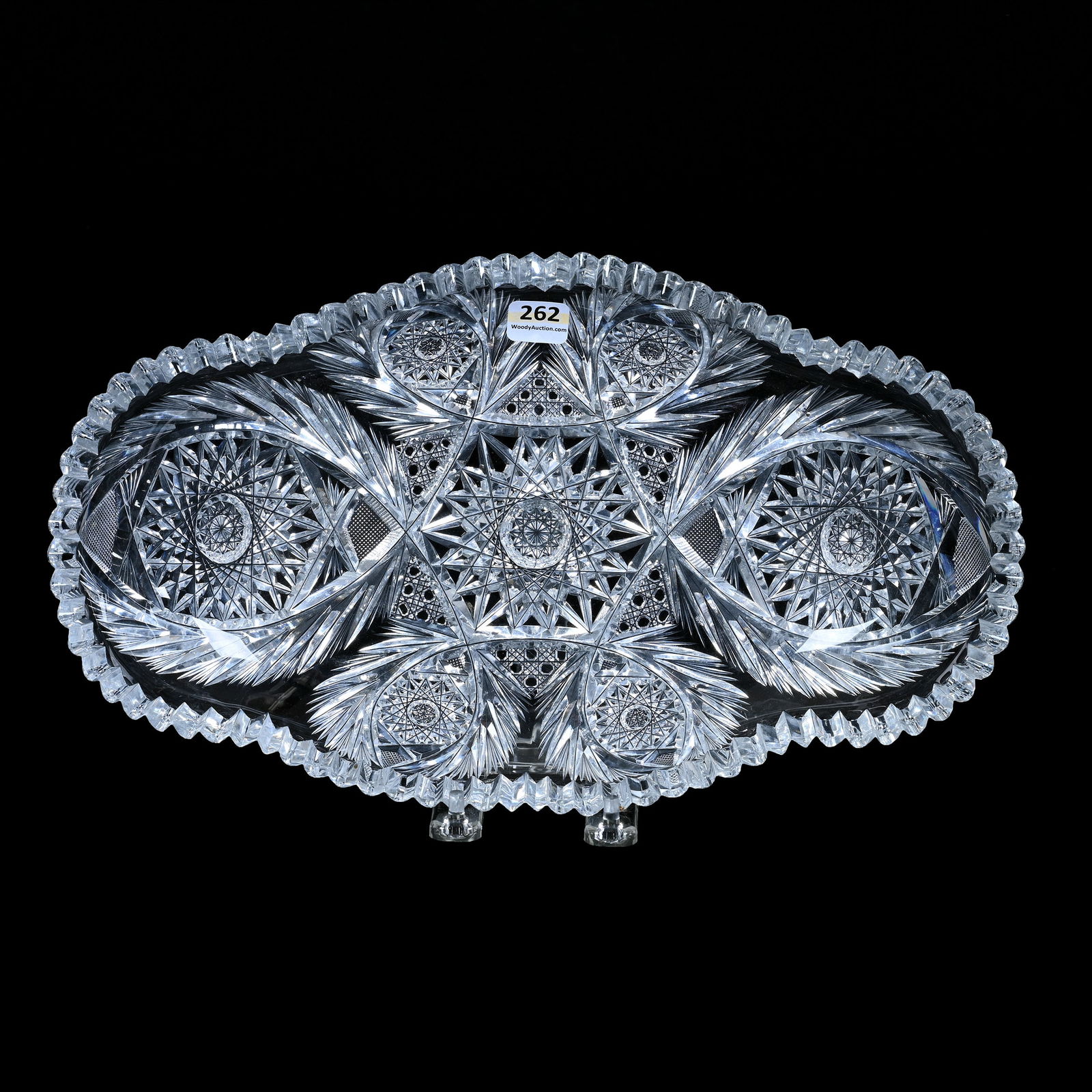 Ice Cream Tray, American Brilliant Cut Glass, Signed Pitkin And Brooks Elsie Pattern (1 of 2)