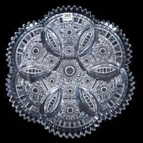 Round Tray, ABCG, Interlocking Rings With Hobstar, Cane, Vesica And Flashed Hobstar Motif