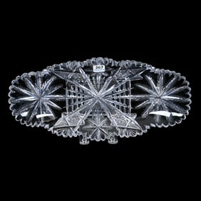 Bread Tray, American Brilliant Cut Glass, Oasis Pattern Designed By W. C. Anderson