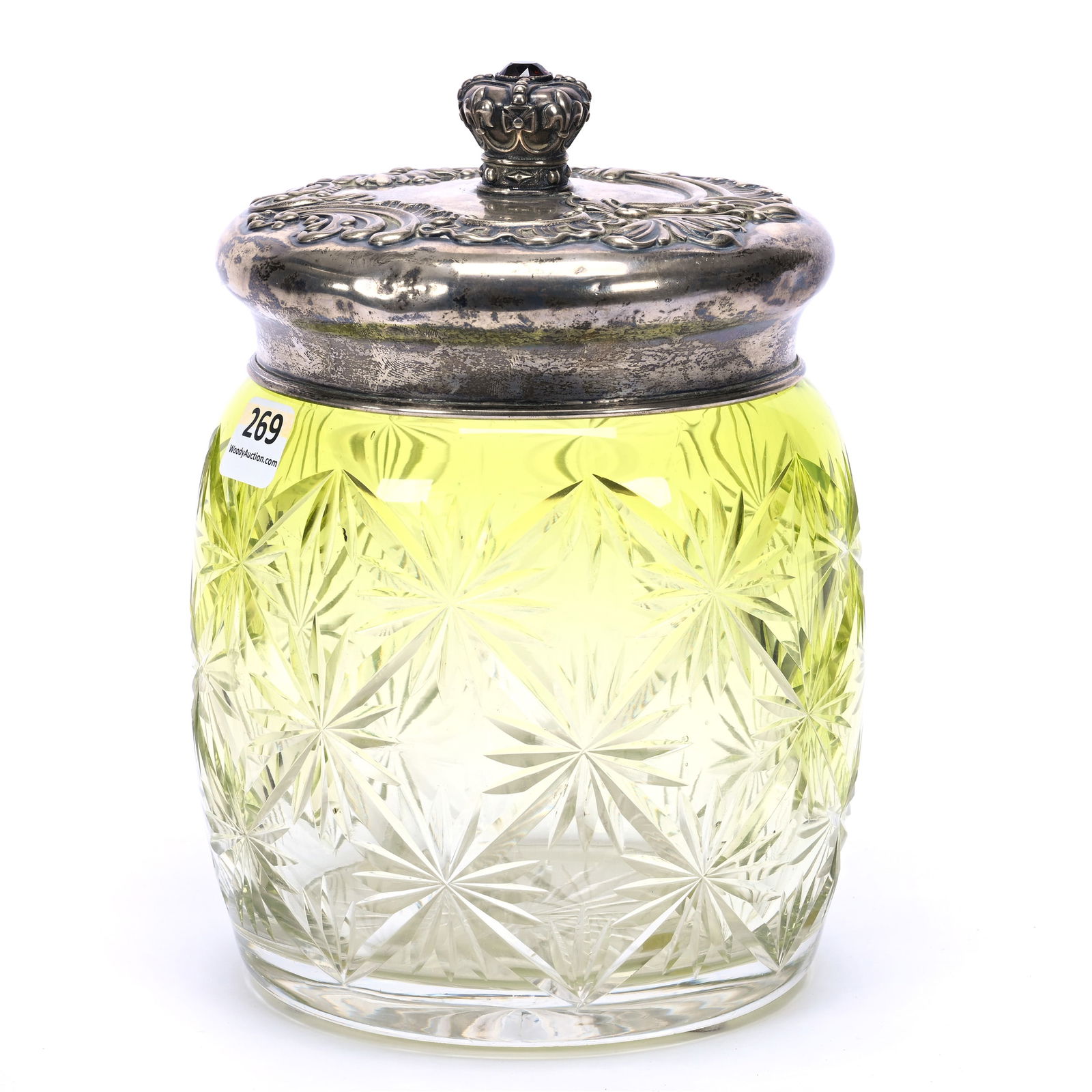 Biscuit Jar, BPCG, Yellow Shading To Clear (1 of 5)