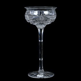 Jelly Compote, American Brilliant Cut Glass, Hobstar, Vesica, Strawberry Diamond And Fan Motif