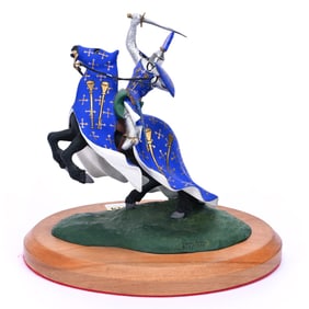 Limited Edition Hand Enameled Pewter Figurine Titled "Sir Roger Trumpington" By Brian Rodden
