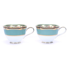 Pair Of Cups Marked Noritake #1523 In Original Fitted Box