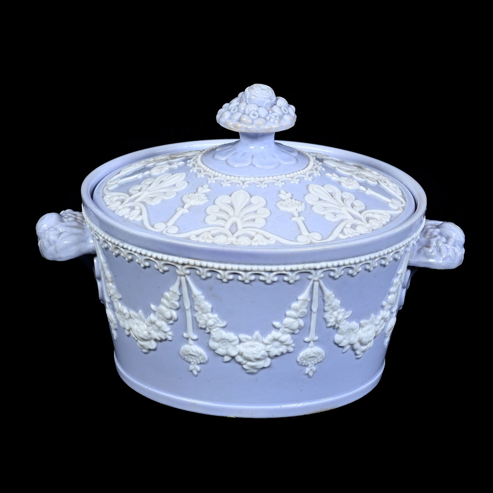 Covered Dish, Two Handles, Unmarked Ridgeway (1 of 3)