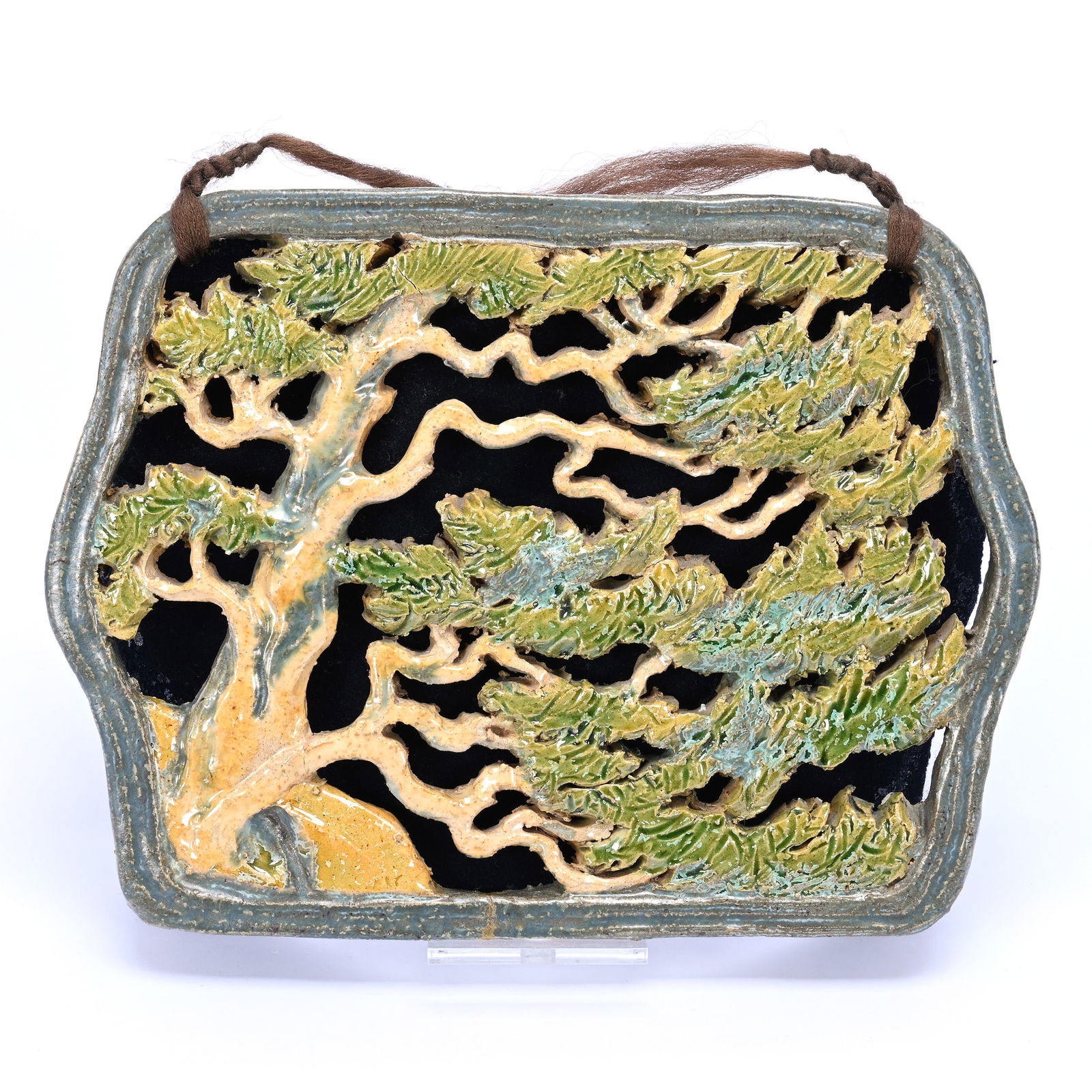 Plaque, Pine Tree Design In Style Of Sandzen (1 of 4)