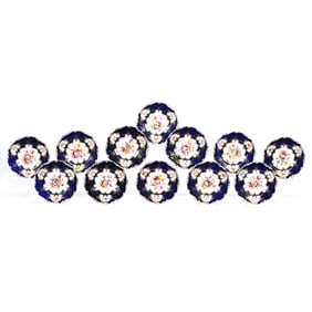 (12) Plates, Wenham Pattern By Coalport, Made For Tiffany And Company