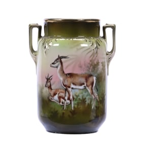 Vase, Two Handled, Unmarked R.S. Prussia Mold #914