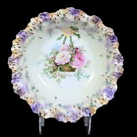 Bowl, Marked R.S. Prussia, Rain Drop Mold