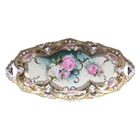 Celery Tray Marked R.S. Prussia, Point And Clover Mold