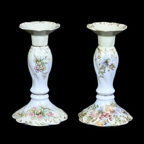 Pair Candlesticks Marked With Early R.S. Germany Wing Mark