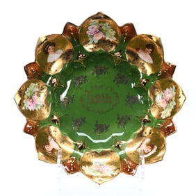 Bowl, Unmarked R.S. Prussia, Extremely Rare 50th Anniversary Gift