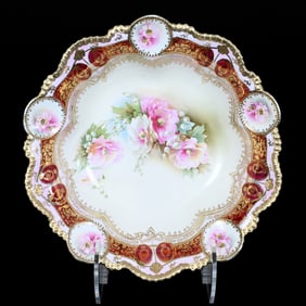 Bowl Marked R.S. Prussia, Medallion Mold, Medallions Feature Floral Designs, Beautiful Bowl