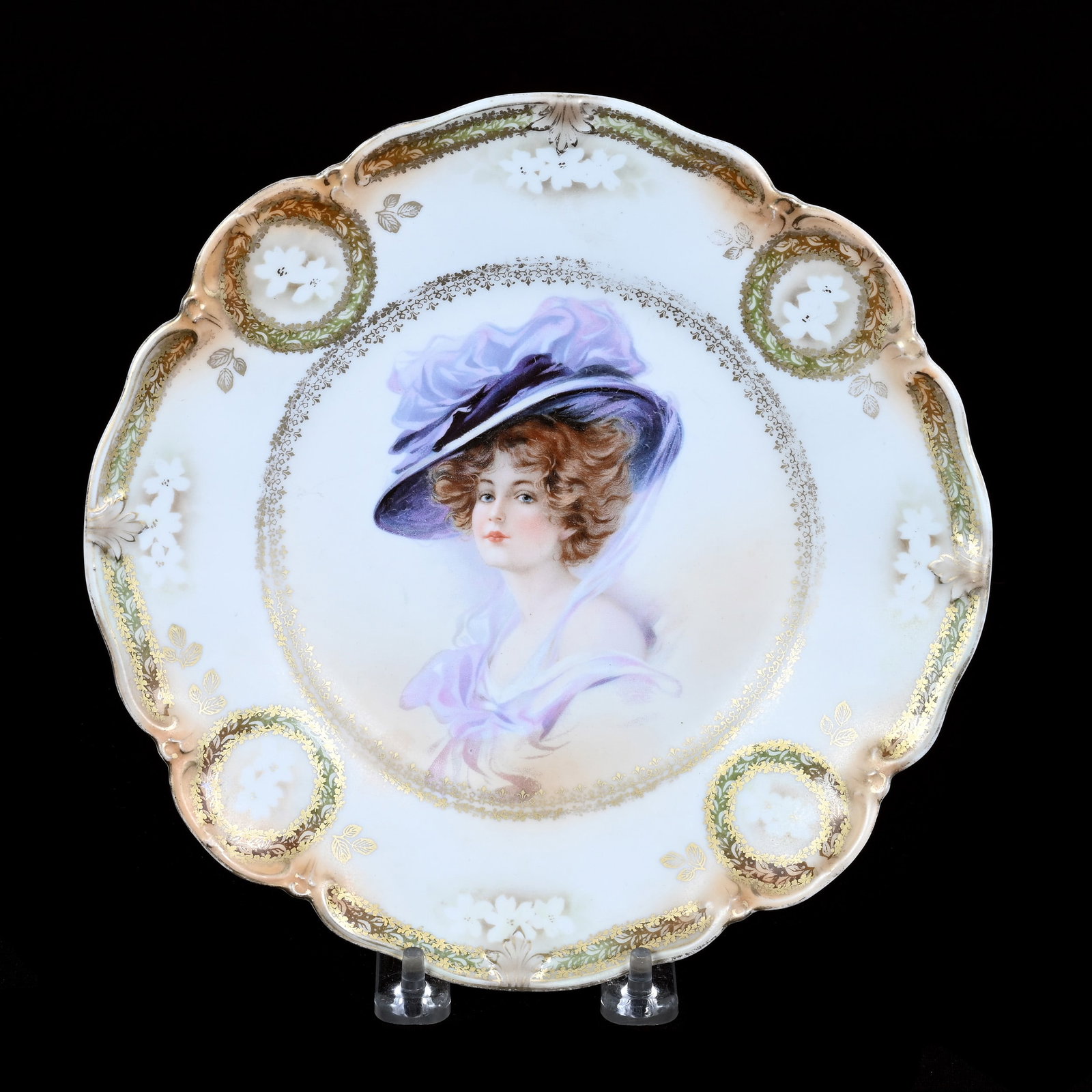 Plate Marked R.S. Poland, Rare Gibson Girl "Mary" Portrait (1 of 2)