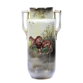 Two Handled Vase, Unmarked R.S. Prussia, Mold #914