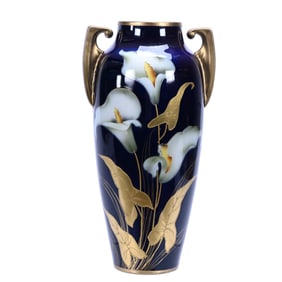 Vase, Two Handles, Marked R.S. Suhl, Suhl Mold #3