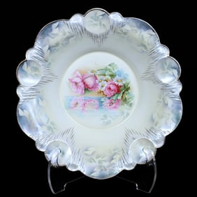 Center Bowl Marked R.S. Prussia, Medallion & Icicle Mold