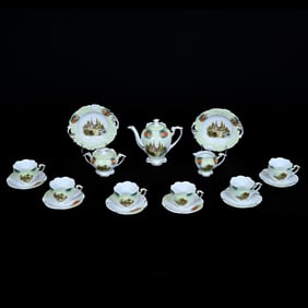 Child's Tea Set, Eleven Piece, Unmarked R.S. Prussia