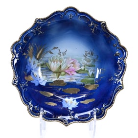 Bowl Marked Wheelock Prussia, Beautiful Cobalt Blue