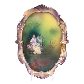 Oval Wall Plaque, Unmarked R.S. Prussia/Royal Vienna