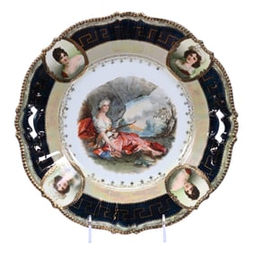 Cake Plate, Unmarked R.S. Prussia Mold #343