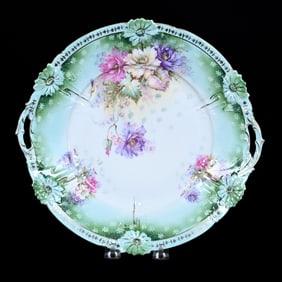 Cake Plate, Unmarked Early R.S. Prussia