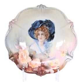 Bowl Marked R.S. Prussia, Rare Gibson Girl "Gina" Portrait