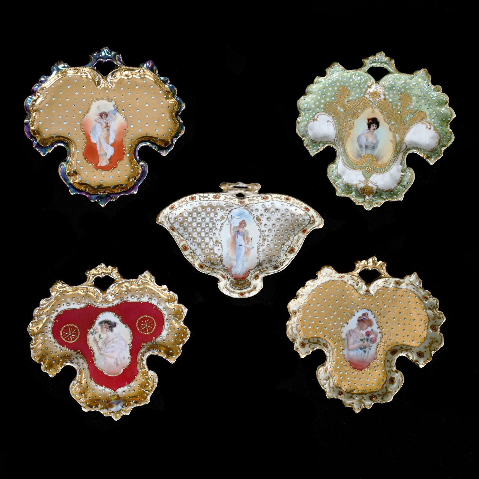 (5) Trays Marked Prov Saxe (1 of 3)