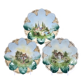 (3) Plates Marked R.S. Prussia, Mold #90