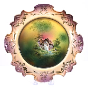 Round Wall Plaque, Unmarked R.S. Prussia/Royal Vienna