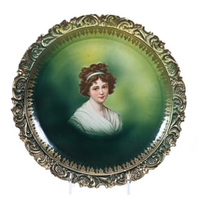 Round Wall Plaque, Unmarked R.S. Prussia/Royal Vienna