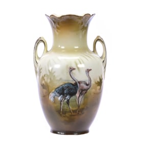 Vase, Two Handles, Marked R.S. Prussia