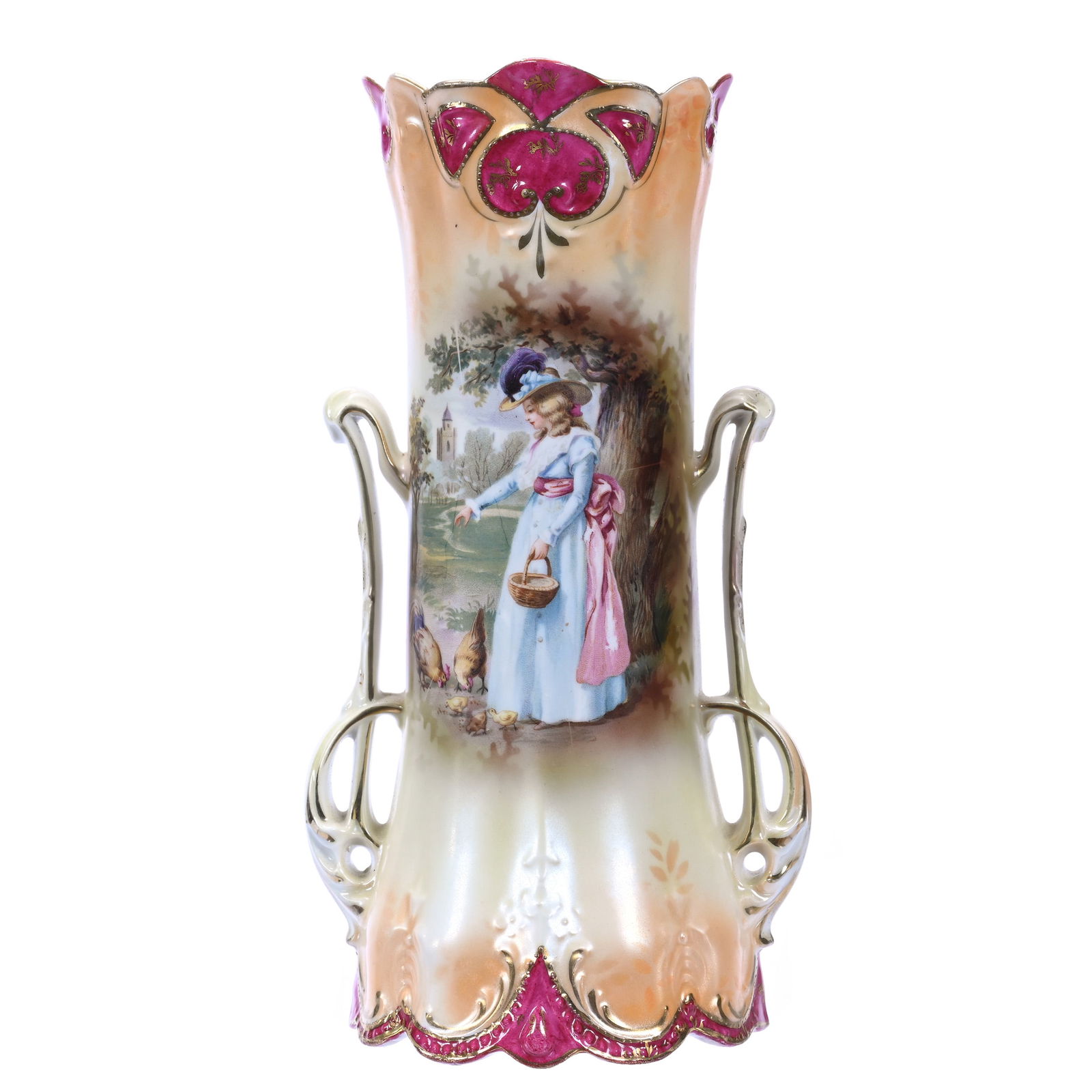 Vase, Two Handles, Unmarked R.S. Prussia (1 of 3)