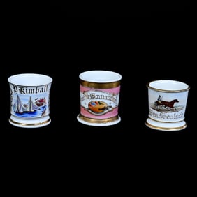 (3) Occupational Shaving Mugs