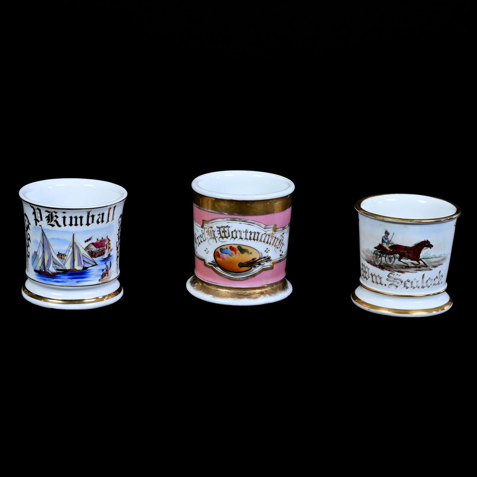 (3) Occupational Shaving Mugs (1 of 3)