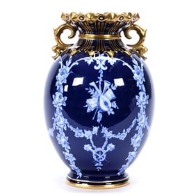 Vase, Two Handles, Marked Royal Crown Derby