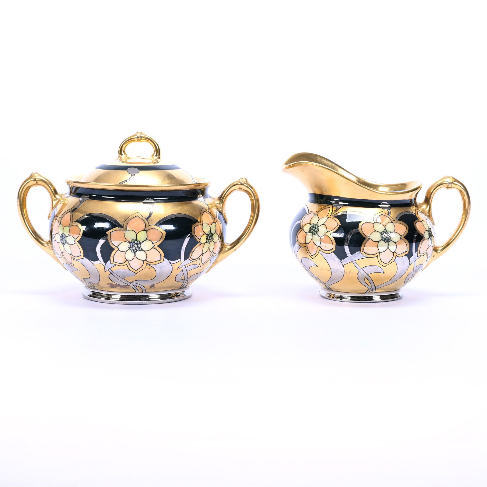 Creamer And Sugar Marked Pickard Aura Mosaic, Artist Signed Hart (Hartman) (1 of 4)