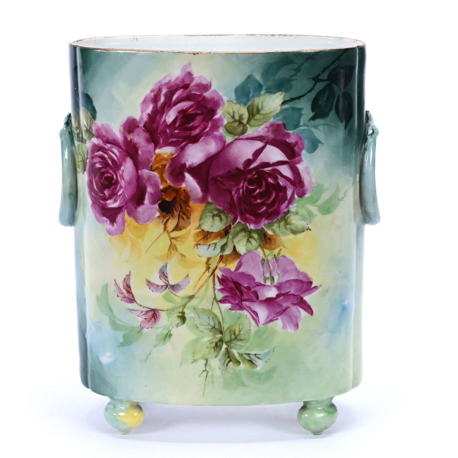 Footed Cache Pot Marked W.G. Limoges (1 of 3)