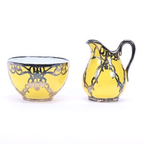 Creamer And Sugar Marked Victoria Czechoslovakia
