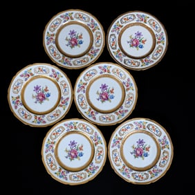 (6) Plates Marked Meito Japan