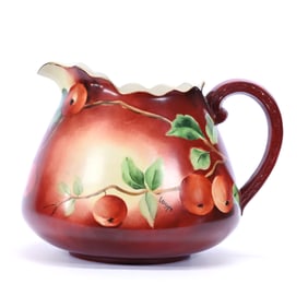 Cider Pitcher Marked Willetts Belleek, Also Marked D'Arcy Studio