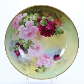Punch Bowl Marked "France Studio Chicago" On Limoges Blank