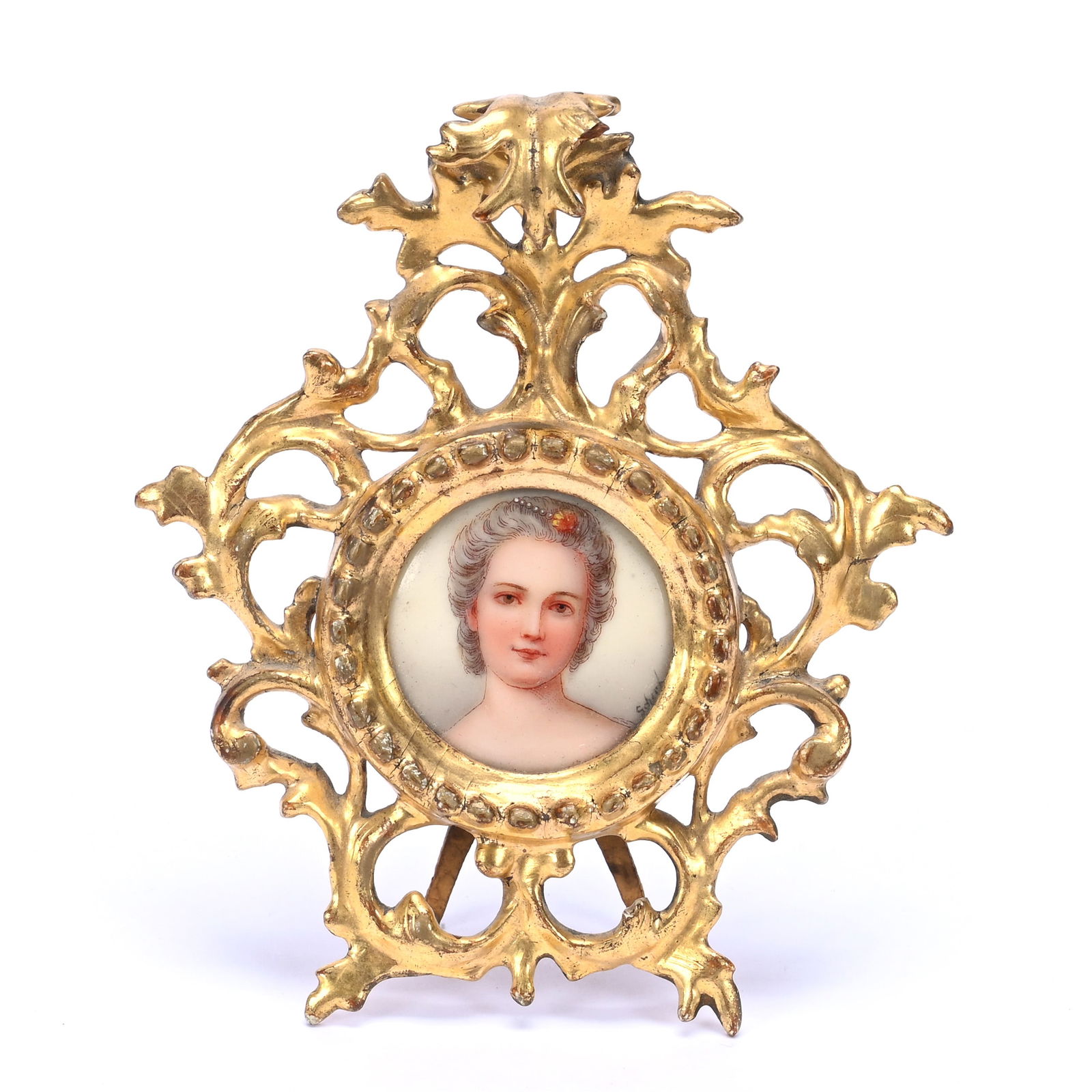 Round Porcelain Portrait Medallion Marked Germany (1 of 4)