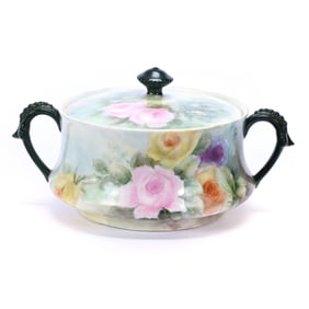 Cracker Jar, Two Handles, Marked T&V Limoges