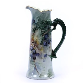 Tankard Marked J.P. Limoges, Figural Dragon Handle