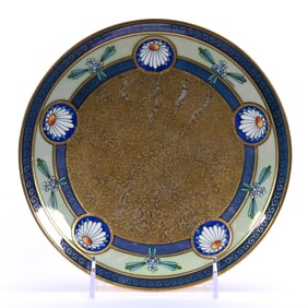 Plate, Unmarked Pickard Encrusted Linear Pattern - Bavarian Blank
