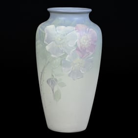Vase Marked Weller Art Pottery, Hudson Light, Now Identified As Eocean Matte