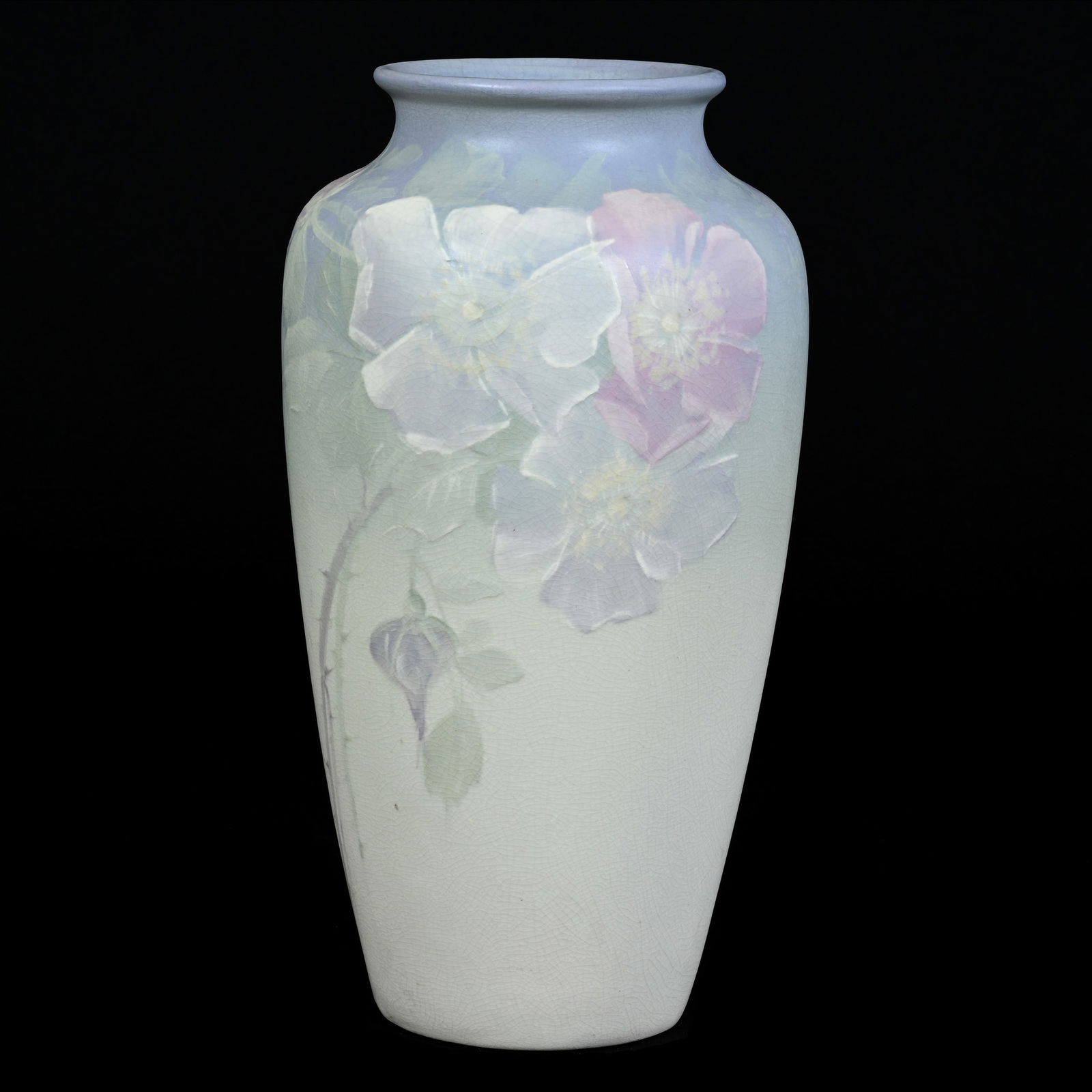 Vase Marked Weller Art Pottery, Hudson Light, Now Identified As Eocean Matte (1 of 3)