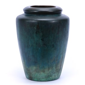 Vase Marked Clewell #385-2-6 Art Pottery, Unmarked Weller Bronze Ware Blank