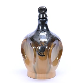 Vase, Unmarked Fulper Art Pottery, Musical Three-Sided Decanter